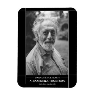 Modern In Loving Memory Funeral Photo Magnet