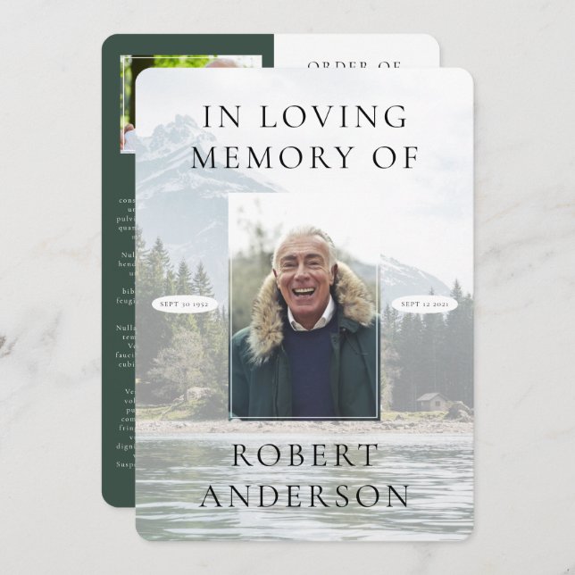 Modern In Loving Memory Funeral Program (Front/Back)