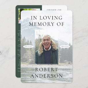 Modern In Loving Memory Funeral Program