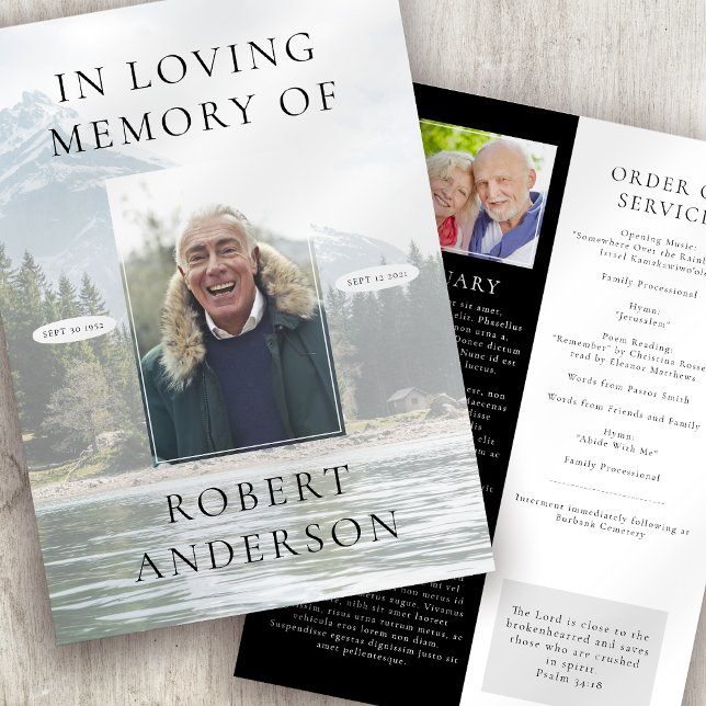 Modern In Loving Memory Funeral Program (Creator Uploaded)