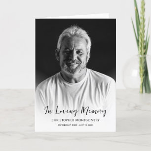 Modern In Loving Memory Photo Funeral Folded Program