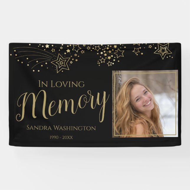 Modern In Loving Memory | Photo Memorial Banner (Horizontal)