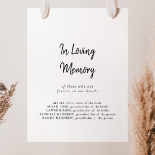Modern In Loving Memory Sign