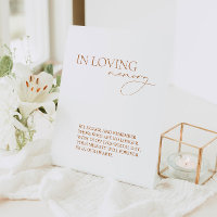 Modern In Loving Memory Simple Wedding Memorial