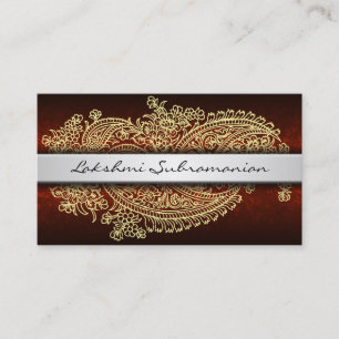 Modern India Paisley Business Cards