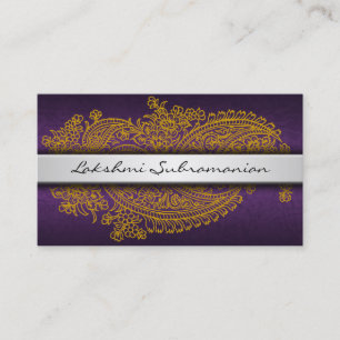 Modern India Paisley Business Cards