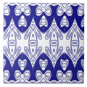 Modern Indian traditional white & blue classic  Ceramic Tile
