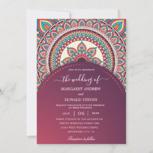 modern indian wedding invitation