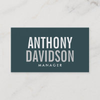 Modern Indigo Colour Huge Bold Text Business Card