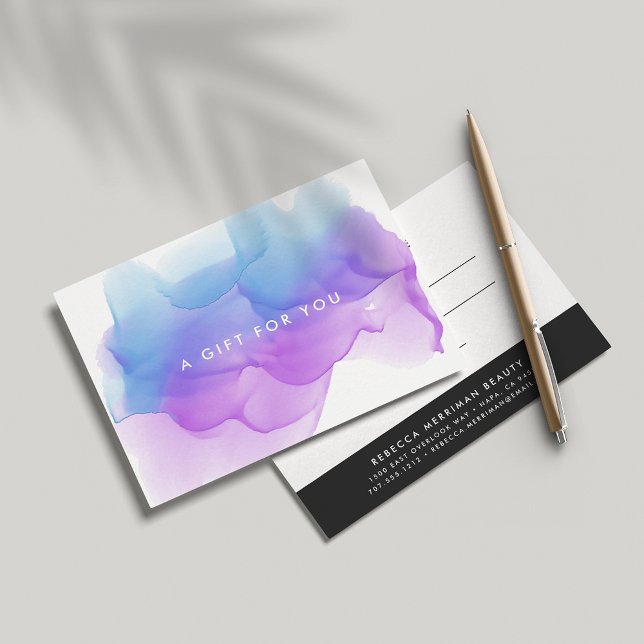 Modern Indigo Watercolor Blot | Gift Certificate (Creator Uploaded)