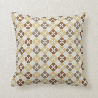 Modern Indonesia Javanese Batik "Kawung" - Mocha Cushion