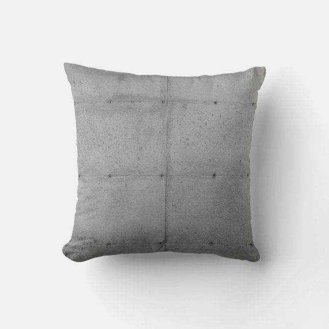 modern industrial concrete loft pillow (Front)