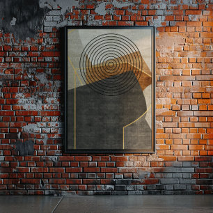 Modern Industrial Geometric Art 2 Poster