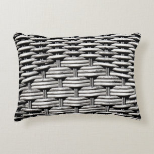 Modern Industrial Metal Weave Pattern  Decorative Cushion