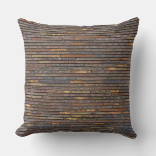 Modern Industrial Thin Brick Wall Pattern Cushion
