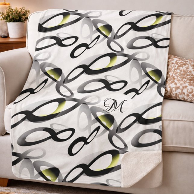 Modern Infinity Pattern Blanket with Monogram (Creator Uploaded)