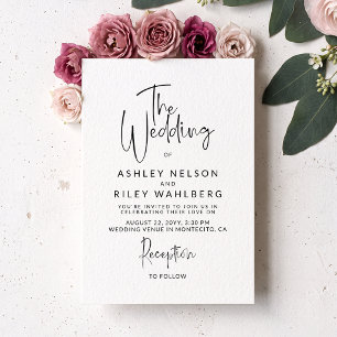 Modern Informal Typography Wedding Invitation