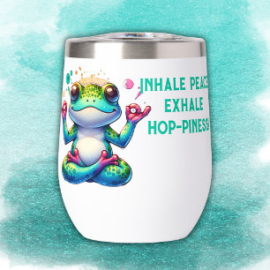 Modern Inhale Exhale Green Frog