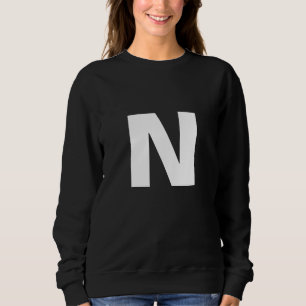 Modern Initial Letter Monogram Stylish Trendy Sweatshirt