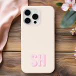 Modern Initial Monogram iPhone 15 Pro Max Case<br><div class="desc">Modern Initial Monogram Phone Case. Create your own personalised iPhone Case with custom initial name.</div>