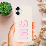 Modern Initial Monogram iPhone 16 Case<br><div class="desc">Create your own personalised iPhone Case with custom initial name in modern typography. Available in a variety of colours and styles.</div>