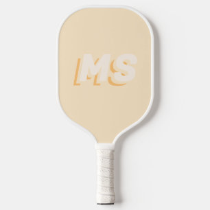Modern Initial Monogram Pickleball Paddle