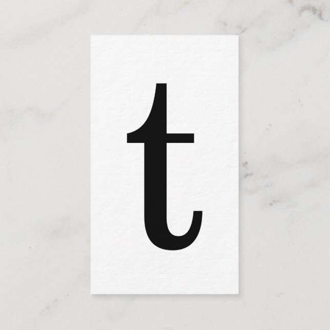 Modern Initial Monogram with Black Core Cards (Back)