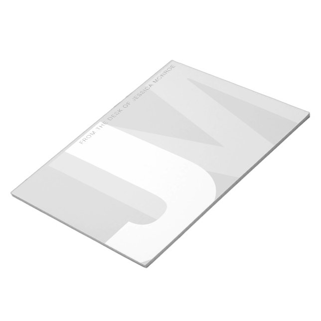 Modern Initials From the Desk Of Notepad (Angled)