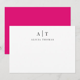 Modern Initials Personalised Stationery Holiday Card