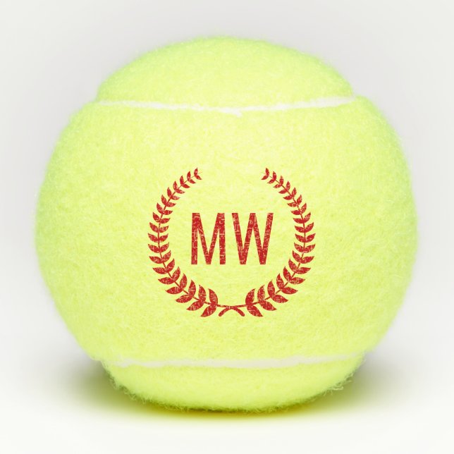 Modern Initials Tennis Balls (Front)