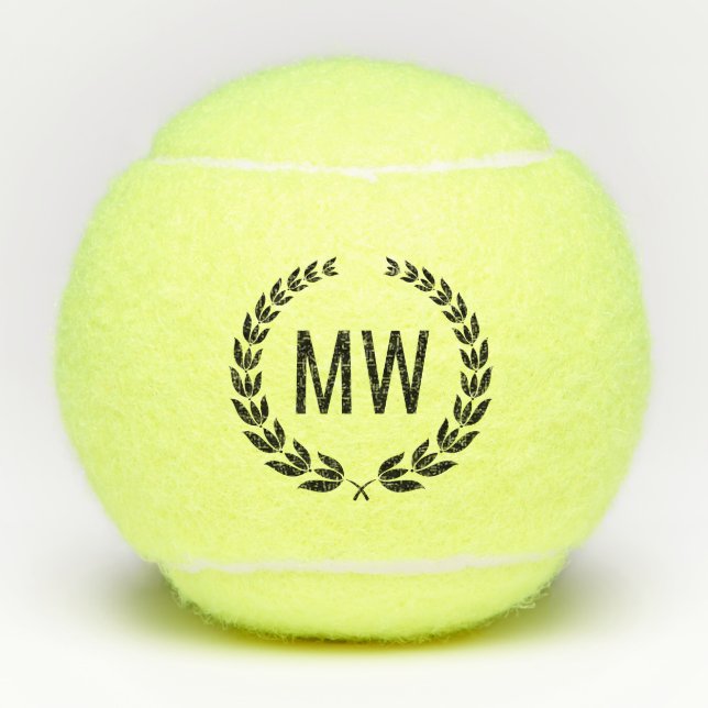 Modern Initials Tennis Balls (Front)