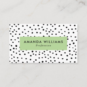 Modern Ink Dots Patterned Business Card