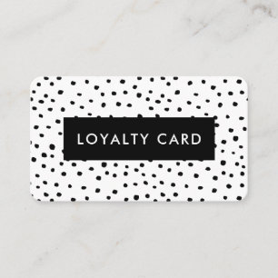 Modern Ink Dots Patterned Loyalty Card