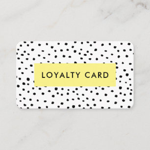 Modern Ink Dots Patterned Loyalty Card
