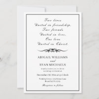 Modern Inspirational Quote Christian Wedding