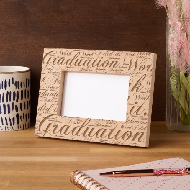   Modern Inspiring Achievement Graduation Keepsake Etched Frames (Left)