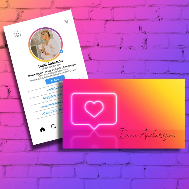 Modern Instagram Influencer Business Cards (Creator Uploaded)