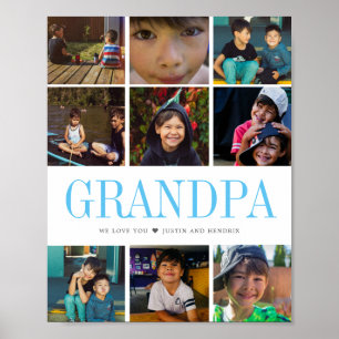 Modern Instagram Square Photo Collage 9 Photos Poster