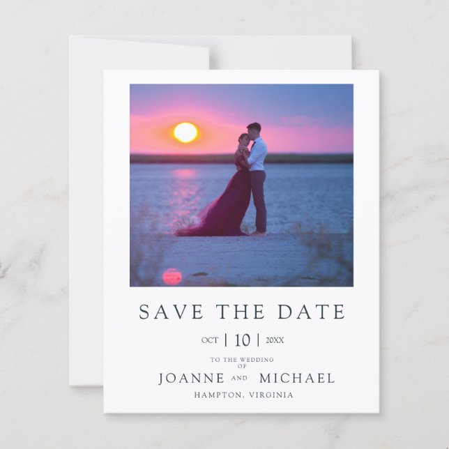 Modern Instant Photo Couple with Envelope (Front)
