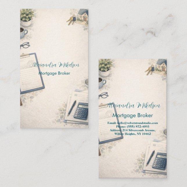 Modern Insurance Advisor Professional  Business Card (Front/Back)