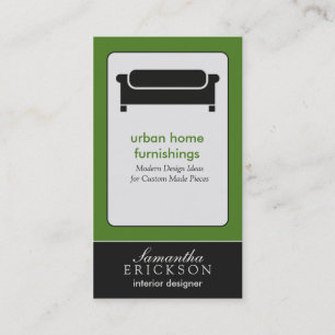 Modern Interior Design/Decorator Business Card: 7 Card