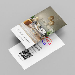 Modern Interior Designer Architect Consultant Qr Business Card