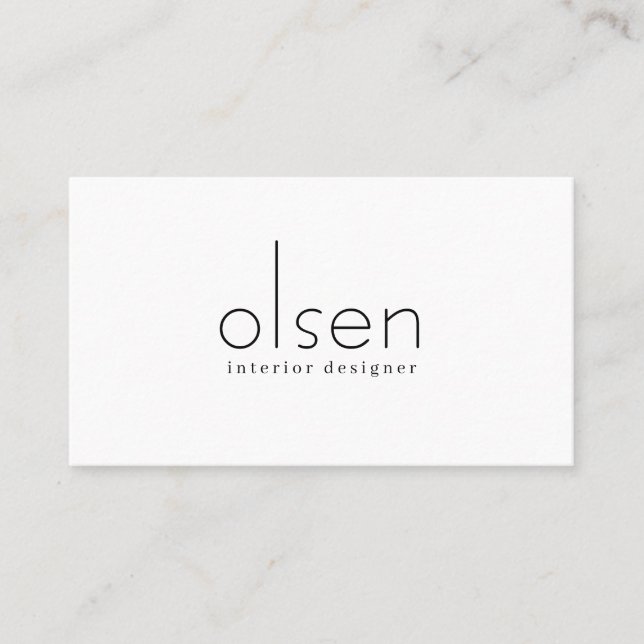 Modern Interior Designer Business Card (Front)
