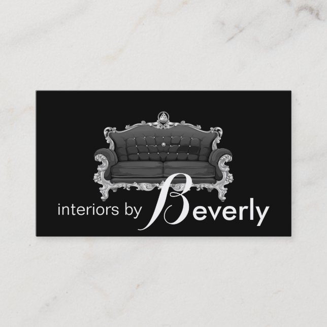 Modern Interior Designer Business Card (Front)