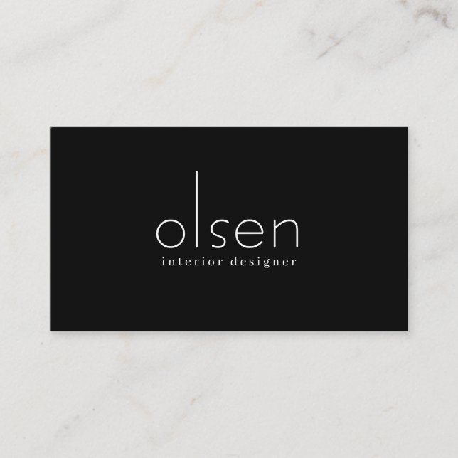 Modern Interior Designer Business Card (Front)