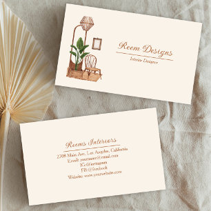Modern Interior Designer – Furniture & Wood  Business Card