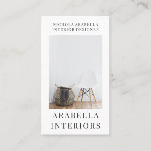 Modern Interior Designer Photo Business Card