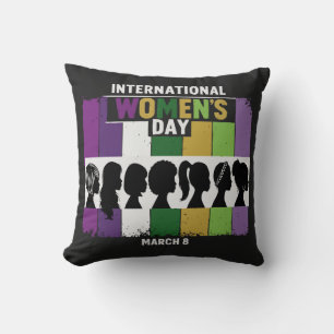 Modern International Women's Day Diverse Women Cushion