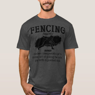 Modern Interpretation Of Fencing Sword Duel Fencer T-Shirt