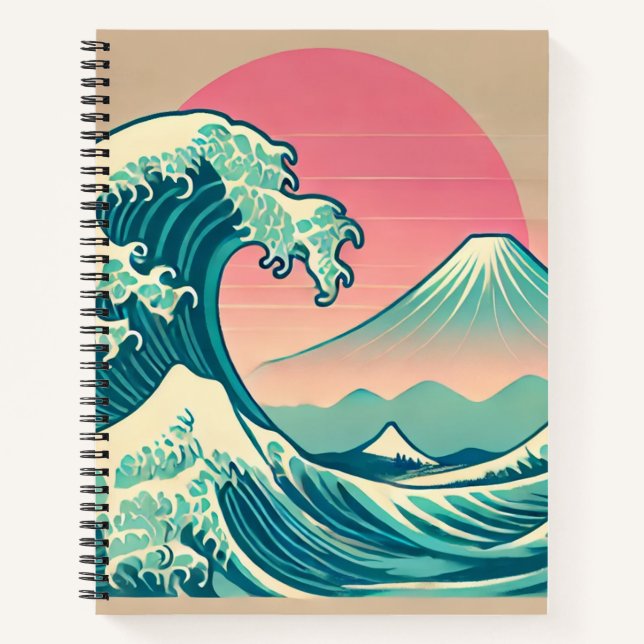Modern Interpretation of The Great Wave  Notebook (Front)